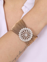 Rose Gold Plated Cuff Women's Bracelet (6.00 Gram)