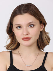 Flower Blooming Rose Gold Sterling Silver Rhodium Pendant