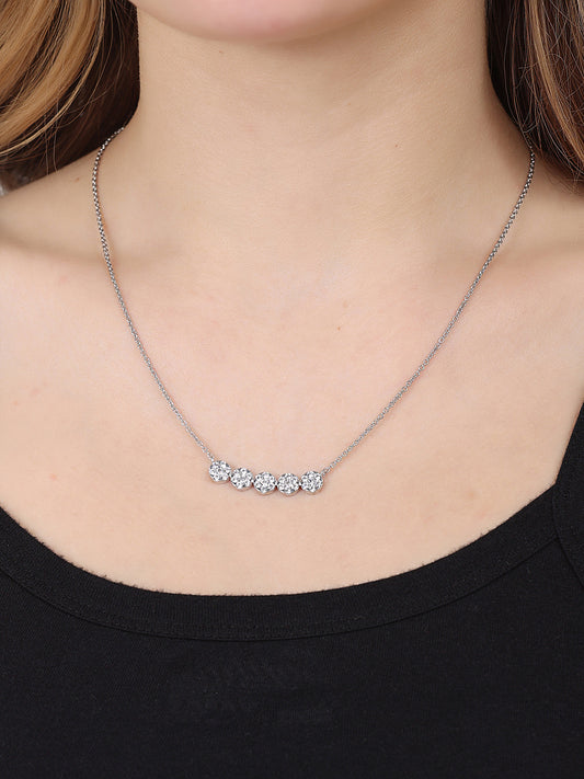 Solitaire Round Top quality Diamond Necklace for her