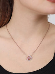 Cushion Rose Gold Luxury Necklace