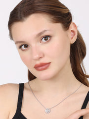 Cushion Sterling Silver Luxury Necklace