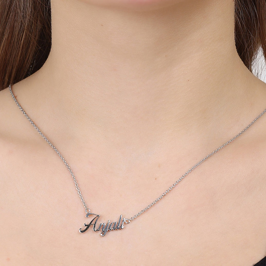 Jewellery Silver Chain Design Names Single Name Silver Necklace