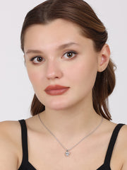 Sterling Silver Heart Pendant Necklace Women's Jewelry