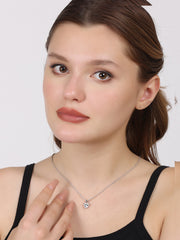 Sterling Silver Heart Pendant Necklace Women's Jewelry