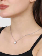 Sterling Silver Heart Pendant Necklace Women's Jewelry