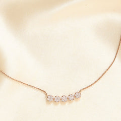 Flower Blooming Rose Gold Sterling Silver Rhodium Pendant