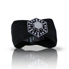 925 Silver Women's Bracelet – Hexagonal Diamond-Inspired Design, 6.50g Pure Silver, Luxury Statement Jewelry