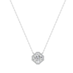 Cushion Sterling Silver Luxury Necklace