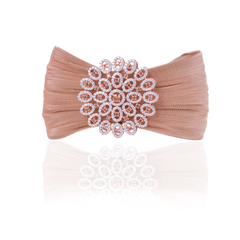 Luxury Rose Gold Finish Mesh Bracelet with Diamond-Inspired Design