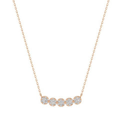 Flower Blooming Rose Gold Sterling Silver Rhodium Pendant