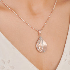 Gold Leaf Design Necklace - 925 Sterling Silver (6.25 gms)