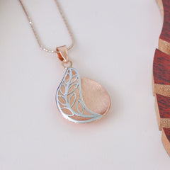 Gold Leaf Design Necklace - 925 Sterling Silver (6.25 gms)