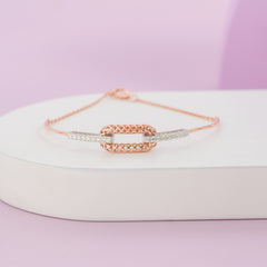 Rose Gold Bracelet 925 Sterling Silver (4.150 Gram)