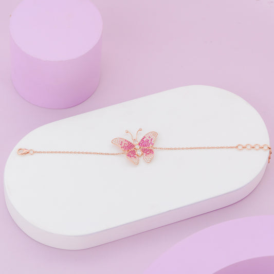 Rose Gold Butterfly Bracelet (5.00 Grams)