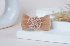 Luxury Rose Gold Finish Mesh Bracelet with Diamond-Inspired Design