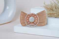 925 Silver Women's Bracelet – Rose Gold Finish, Floral Design