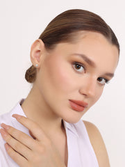 Satin Finish Ball Stud Earrings (2.60 Gram)