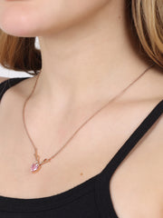 Rose Gold Plated Deer Heart Necklace