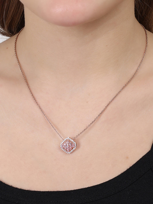 Cushion Rose Gold Luxury Necklace