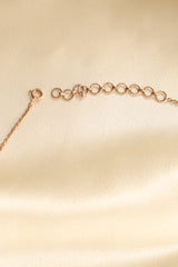 Silver Rose Gold Crocus Elegance Pendant With Link Chain Necklace