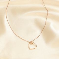 Sterling Silver Heart Rose Gold Plated Pendant