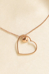 Sterling Silver Heart Rose Gold Plated Pendant