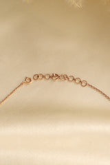 Rose Gold Solitaire 925 Sterling Silver Necklace