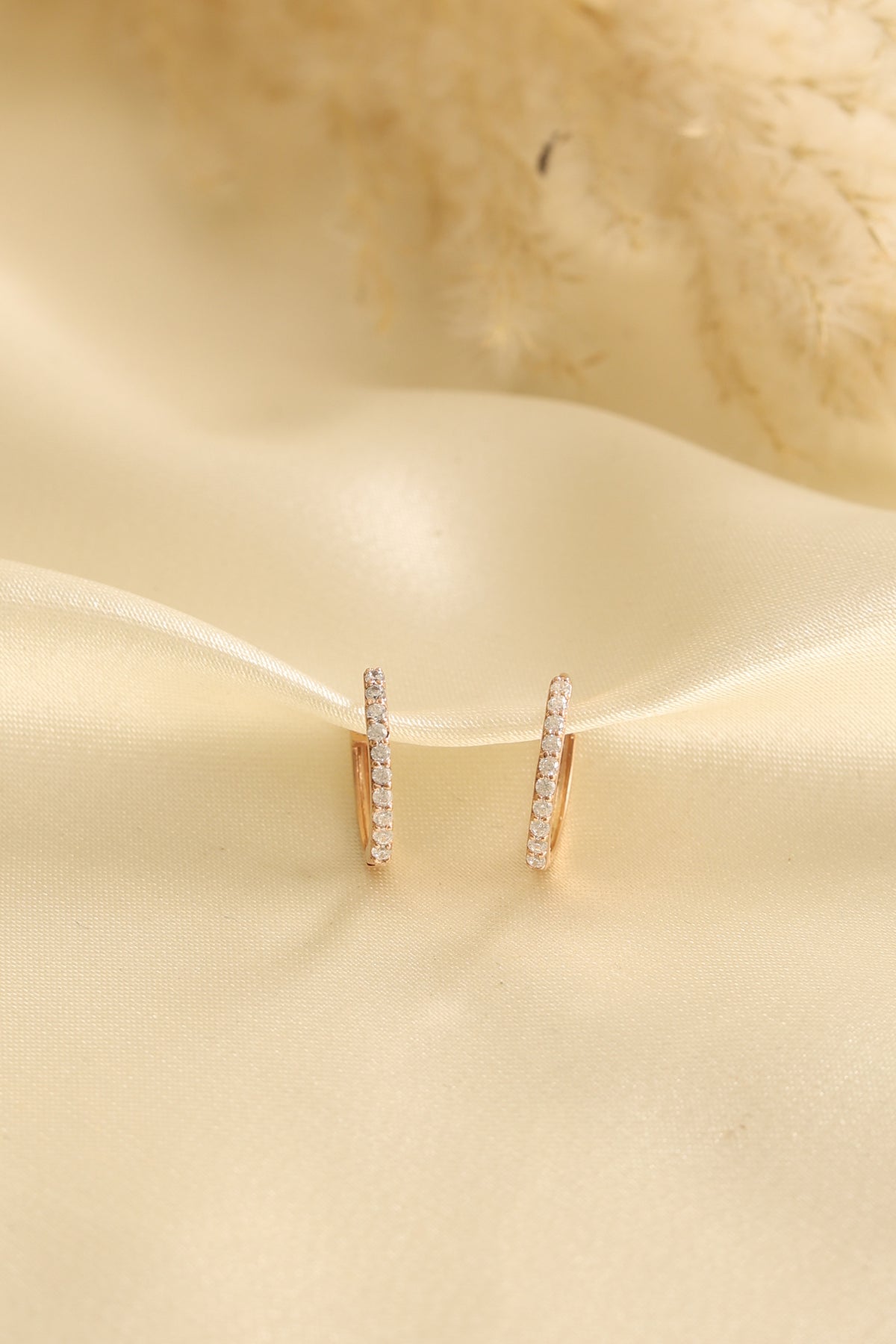 Rose Gold Plated Huggie Earrings (2.20 Gram)