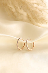 Rose Gold Plated Huggie Earrings (2.20 Gram)