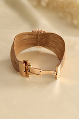 Rose Gold Plated Cuff Women's Bracelet (6.00 Gram)