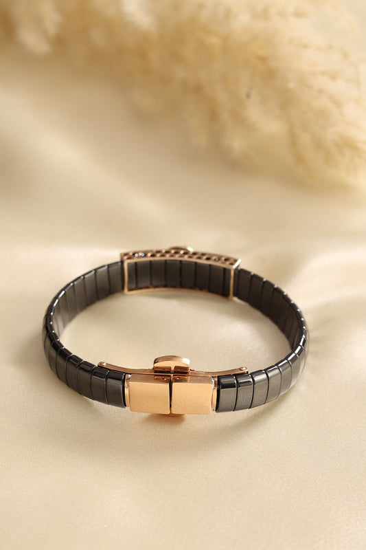 Men's Ceramic Rose Gold Link Bracelet (5.50 Gram)