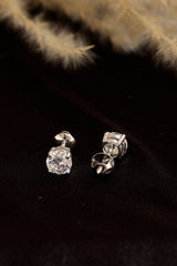 Silver Plated Zirconia Stud Earrings (2.20 Gram)