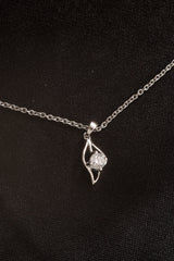 Cubic Zirconia Sterling Silver Lobster Claw Clasp Western Pendant