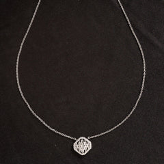 Cushion Sterling Silver Luxury Necklace