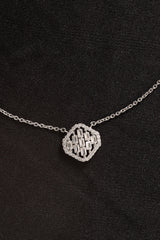 Cushion Sterling Silver Luxury Necklace