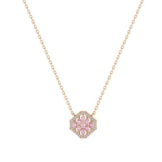 Cushion Rose Gold Luxury Necklace