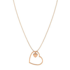 Sterling Silver Heart Rose Gold Plated Pendant