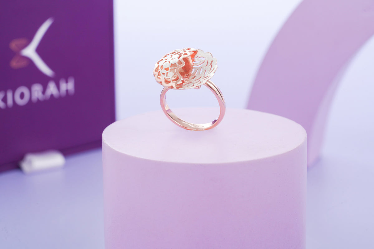 Rose Gold Italian Silver Ring (4.20 Gram)