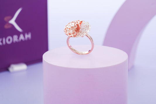 Rose Gold Italian Silver Ring (4.20 Gram)