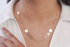 Silver Chain Design Necklace - Silver Sparkle (5.90 gms)