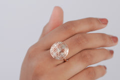 Glamour Sterling Silver Italian Luxury Ring | 925 Silver Statement Ring