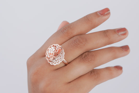 Rose Gold Italian Silver Ring (4.20 Gram)