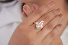 Rose Gold Italian Silver Ring (3.75 Gram)