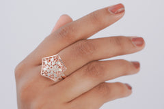 Rose Gold Italian Ring | 925 Silver (4.16 Gram)