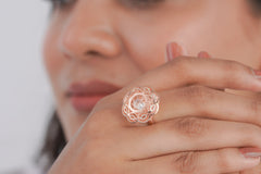 Rose Gold Dancing Diamond Ring (5.45 Gram)