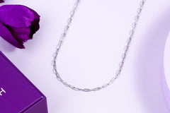 Silver Link Chain Necklace - Refined Radiance - 925 Sterling Silver