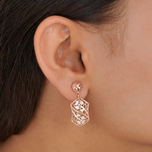 Rose Gold Drop Earrings (6.50 Gram)