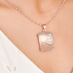 Rose Gold Necklace - 925 Sterling Silver (4.81 gms)