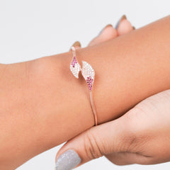 Rose Gold  Studded Bracelet | 925 Sterling Silver (4.150 Gram)