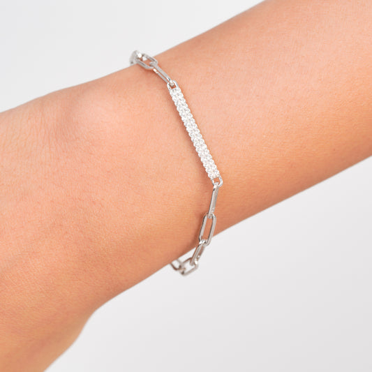 Paper Clip Stylish Bracelet | 925 Sterling Silver